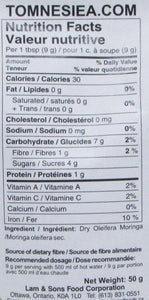 nutritional information for moringa tea by canadian moringa